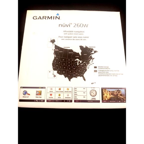 Garmin nüvi 260W 4.3-Inch Widescreen Portable GPS Navigator / Open Box / Unused - Picture 4 of 6